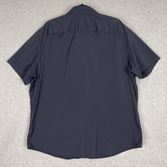 UNTUCKit Shirt Mens XXL Black Gironde Short Sleeve Nylon Button Up 2XL - Picture 4 of 7